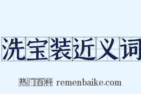 洗宝装近义词是什么意思的图片